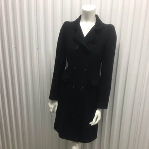 100% WOOL FORM FITTING, FLATTERING ZARA BLACK COAT